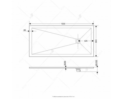 Душевой поддон RGW ST-W 80x150 см, прямоугольный, искусственный камень, белый