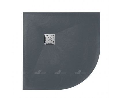 Душевой поддон RGW ST/R-G 100x100 см, полукруглый, графит