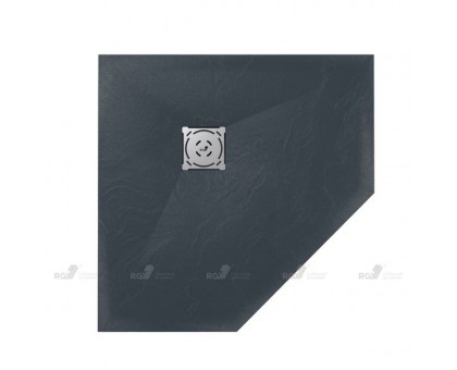 Душевой поддон RGW ST/T-G 100x100 см, трапеция, искусственный камень, графит