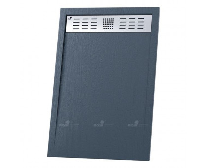 Душевой поддон RGW STM-G 80x180 см, прямоугольный, искусственный камень, графит