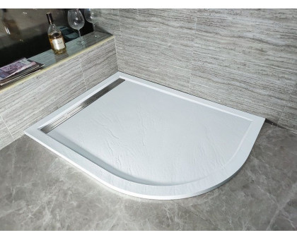 Душевой поддон WeltWasser WW TRR 10080 STONE-WT L 100х80 см белый с сифоном