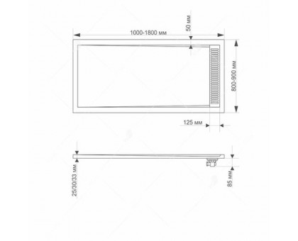Душевой поддон RGW STM-W 80x160 см, прямоугольный, искусственный камень, белый