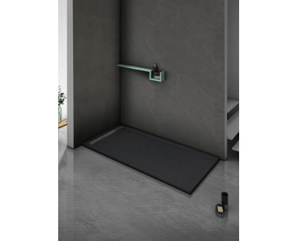 Душевой поддон WeltWasser WW TRS 14090 STONE-BL 140х90 см черный с сифоном