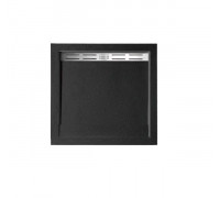 Душевой поддон WeltWasser WW TRS  90 STONE-BL 90х90 см черный с сифоном