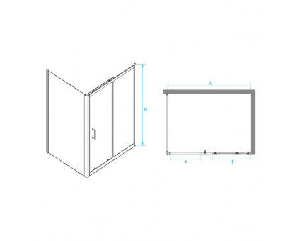 Душевой уголок RGW PA-74 (PA-14 + Z-050-2) 150x100, прозрачное стекло