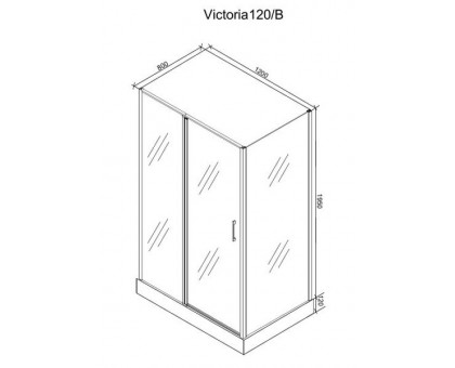 Душевой уголок Cerutti SPA Victoria120B 120х90 см