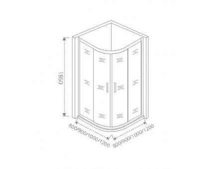 Душевое ограждение Good Door NEO R-80-С-CH